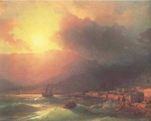 Vue De Yalta En Soirée — Ivan Aïvazovski