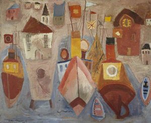 Harbour with Three Boats