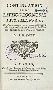 Title Page Of — Johann Heinrich Pott