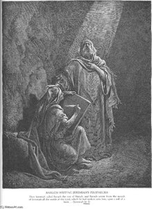 Baruch Écrit Les Prophéties De Jérémie — Paul Gustave Doré