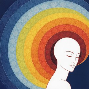 Espectro Radiante Sobre Una Silueta De Perfil Blanca — Valentin Laurent De Courcey