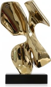 Golden Intertwined Abstract Sculpture