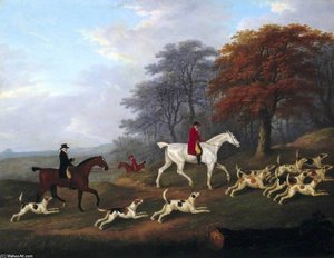 The Earl Of Darlington Fox-hunting With The Raby Pack - — John Nost Sartorius