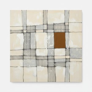 Fragmented Echoes Of Ochre: A Monumental Study In Structured Earth And Memory