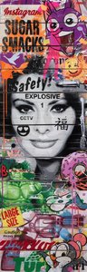 Fragmented Urban Echoes: A Multilayered Symphony Of Grayscale Portraiture And Neon Chaos — Caroline Pelletier