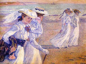 Der Spaziergang (auch bekannt als Der Bummel, Frauen am Strand)
