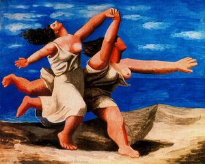 To To Kvinder Der Løber På Stranden — Pablo Picasso