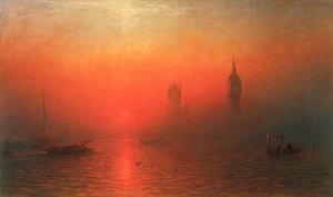 The Houses Of Parliament From The River — James Francis Danby