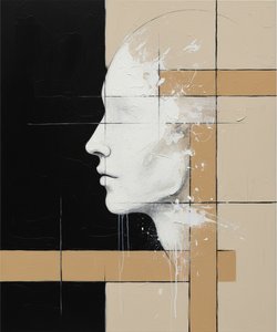 Silhouette Frammentata In Geometria Monocromatica: Uno Studio Singolare Di Memoria E Forma — Laurent Fabre
