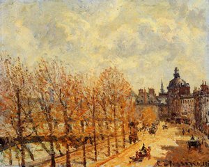 Quai Malaquais, Ráno, Slunečné Počasí. — Camille Pissarro