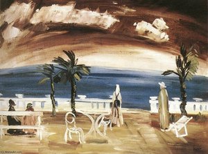 On The Beach Under Purple Sky