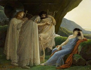 Malvina Mourning The Death Of Her Fiancé Oscar — Anne-louis Girodet