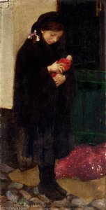 Study Of A Girl With Her Doll — Harold Harvey