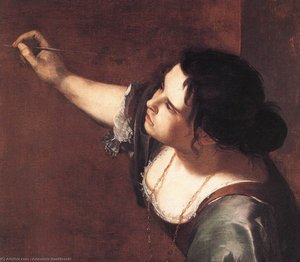 Self-portrait As The Allegory Of Painting (detail) — Artemisia Gentileschi