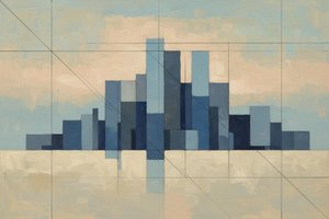 Architectural Coordinates In Azure And Ochre — Océane Hamon