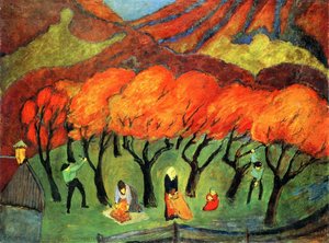 Fruit Harvest in a Mountain Orchard - Ovoce Úroda v Horách