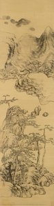 Landscape in the style of Wu Zhen, (1280-1354)