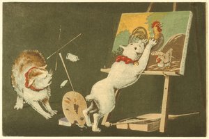 Canvas And Cats — Kobayashi Kiyochika