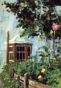 Haus Mit Einem Fensterbank Im Garten — Egon Schiele