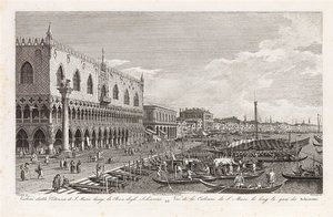 View From The Column Of St. Mark Along The Riva Degli Schiavone — Antonio Visentini