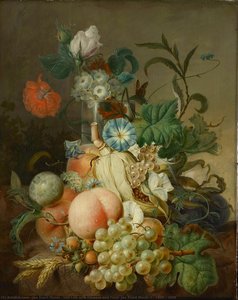 Still Life with Flowers and Fruit, Jan Evert Morel (I), 1800 - 1808