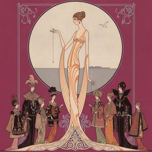 Figure Prugna E Oro All'interno Di Un Orbe Celeste — Valentin Laurent De Courcey