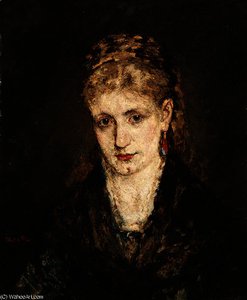 Portrait Of Madame Barbary — Adolphe Joseph Thomas Monticelli