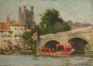 George V on the Royal Barge at Henley, 1912
