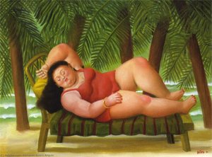 Baigneuse Sur La Plage — Fernando Botero