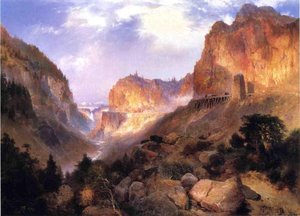 Golden Gateway To The Yellowstone — Thomas Moran
