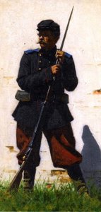 Turkestan Soldier in Winter Uniform