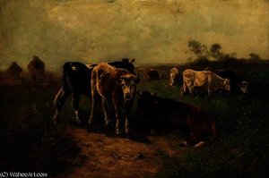 Cattle Grazing In A Summer Meadow — Henry Schouten