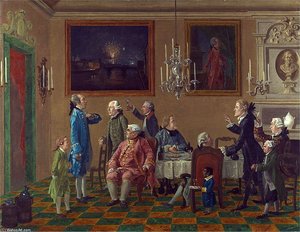 British Gentlemen At Sir Horace Mann's Home In Florence