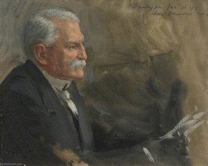Baron Sidney Costantino Sonnino (1847–1922), Italian Foreign Minister (preparatory Study For 'the Supreme War Council In Session At Versailles On 3rd July 1918' And 'armistice Meeting 3rd And 4th November 1918') — Herbertas Arnouldas Olivieris