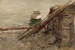 Study In A Harbour — Charles Napier Hemy