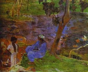 At The Pond — Eugène Henri Paul Gauguin