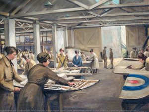 No.1 Southern Aircraft Repair Depot, South Farnborough Women's Royal Air Force at Work on Aeroplane Salvage