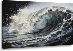 Ephemeral Ascent: A Monochromatic Study In Oceanic Force And Void — Christian Noiret