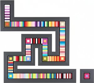 Chromatic Labyrinth In Charcoal: A Singular Study Of Geometric Order And Rhythmic Precision — Jean-paul Blanchet