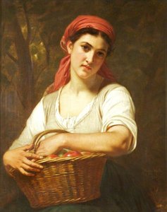 Girl With Fruit — Hugues Merle