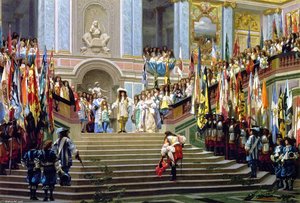 Reception of the Grand Conde by Louis XIV (Versailles, 1674)