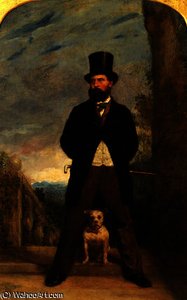 Self-portrait With His Dog, Madame Sacchi — صمويل بو