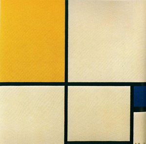 Komposition Mit Rot Und Blau — Piët Mondrian