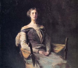 Portrait Of A Girl, (painting) — Thomas Wilmer Dewing