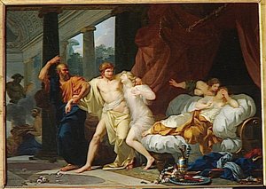 Socrate Arrachant Alcibiade Du Sein De La Volupte — Jean Baptiste Baron Regnault