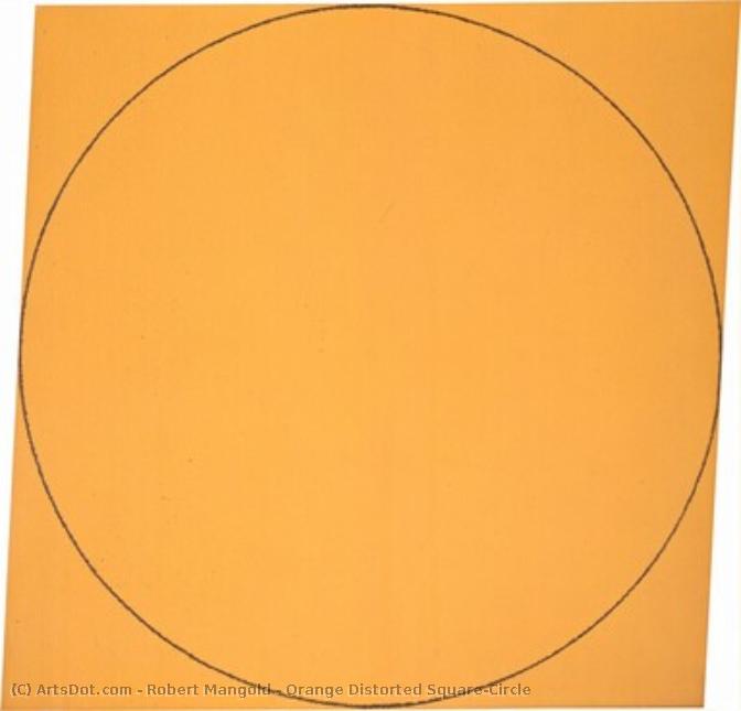 Orange Distorted Square-circle — Robert Mangold