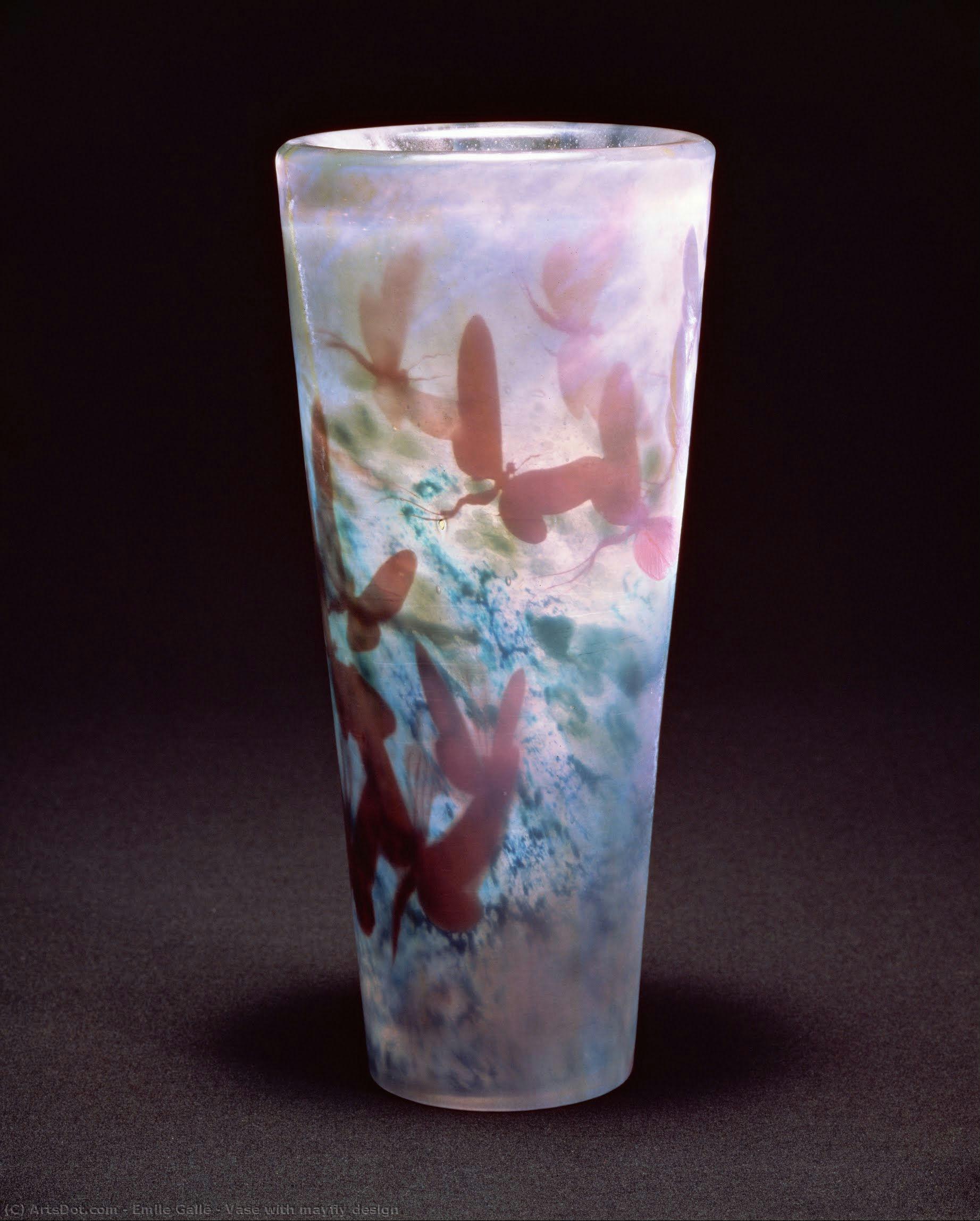 Vase With Mayfly Design — Émile Gallé