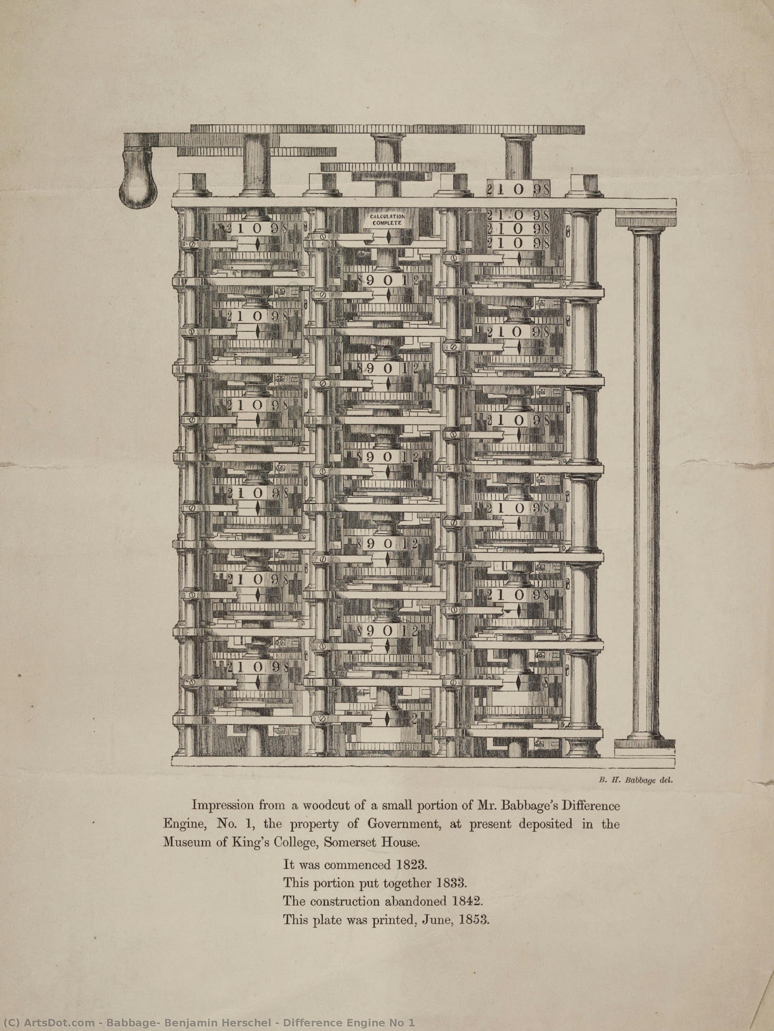Machine À Différences N° 1 — Benjamin Herschel Babbage