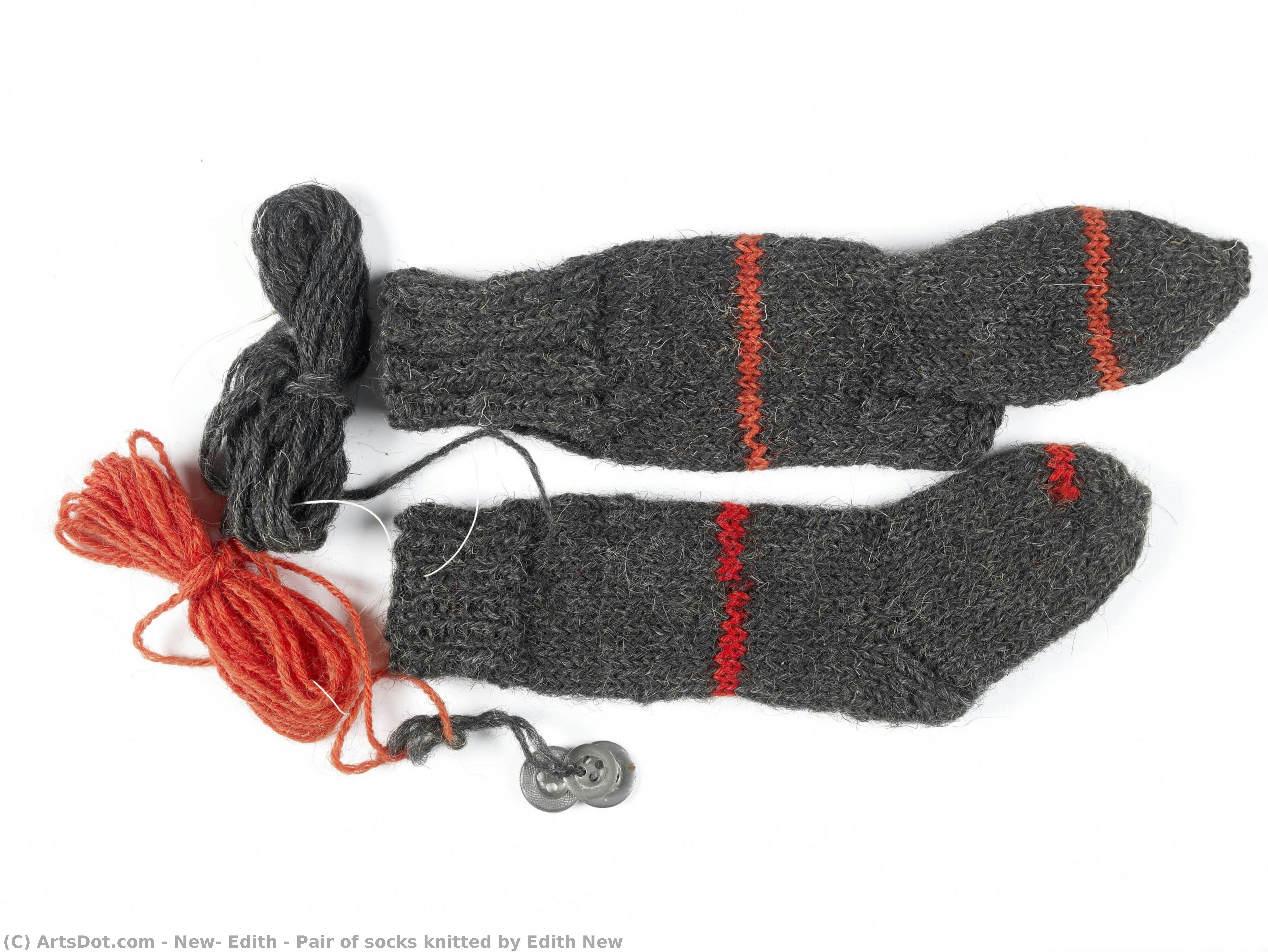 Ein Paar Stricksocken Von Edith New — New, Edith