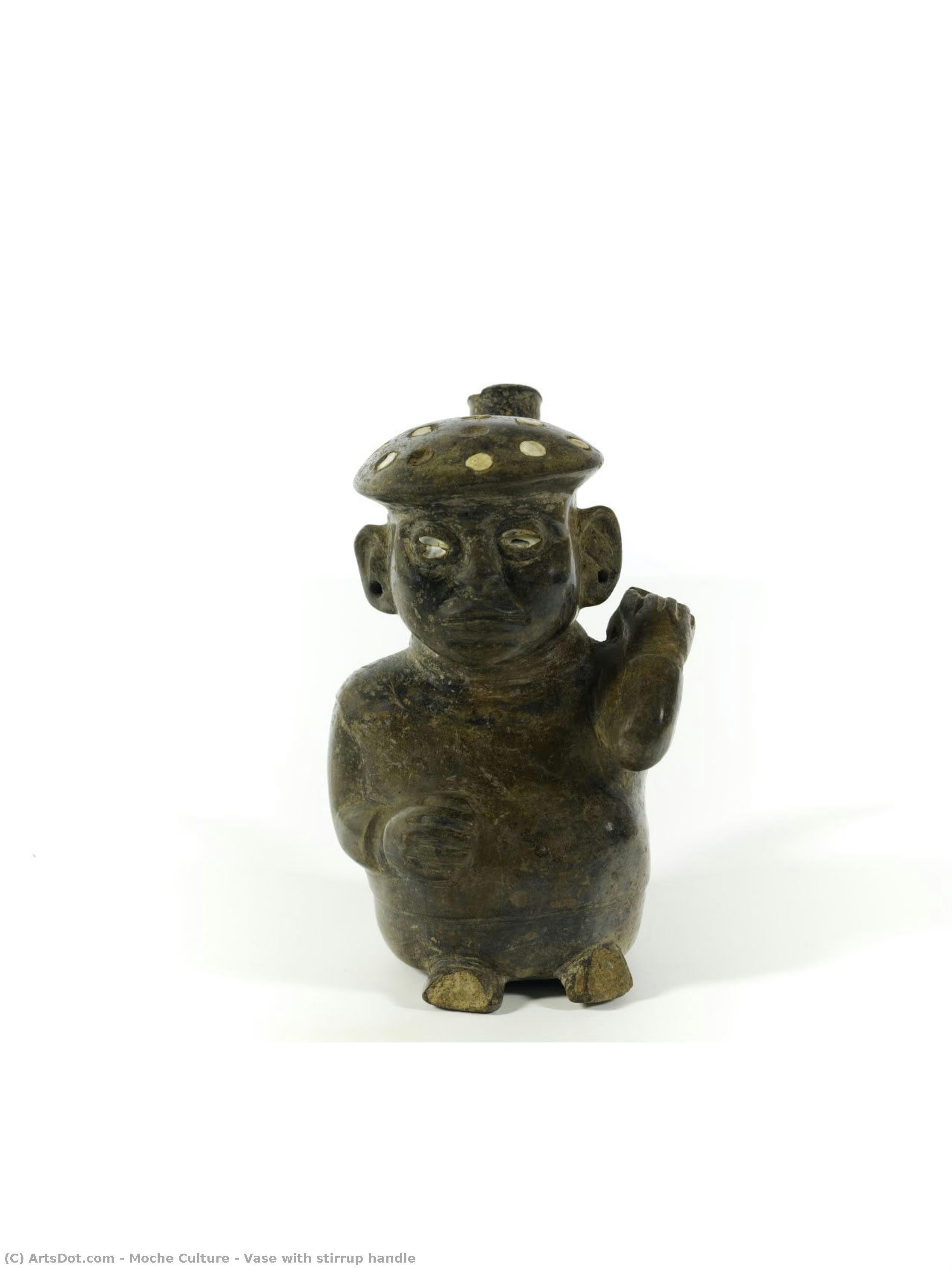 Vase With Stirrup Handle — Moche-kulturen